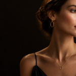 GOLDEEGA™ Fine Jewelry editorial image featuring gold and moissanite pieces